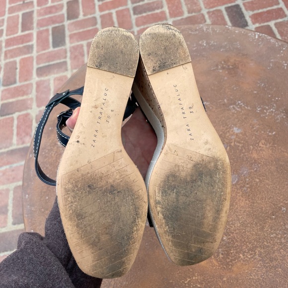 Classy Zara navy blue wedges sz 8.5 - Picture 5 of 6